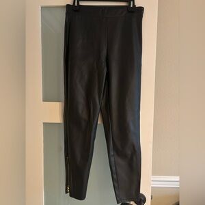 Michael Kors Sleek Faux Leather Black Pants